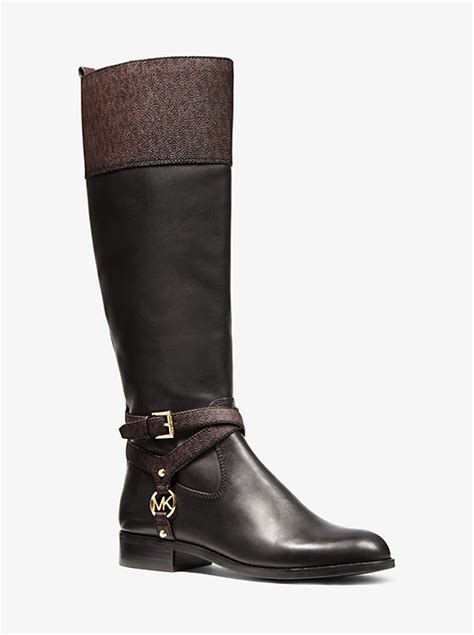 michael kors preston two-tone leather boot